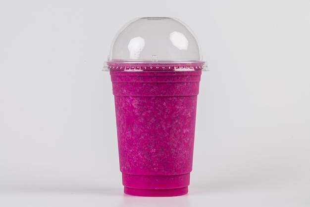 Organic Fresh Dragon Fruit Milkshake with Cup Cap