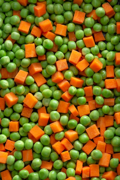 Organic Fresh Green Pea and Carrot Salad