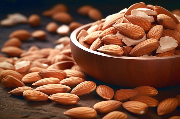 Organic fresh healthy Almonds