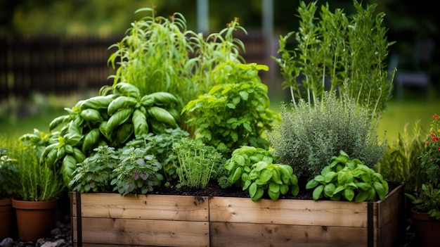 Organic Garden in a Backyard