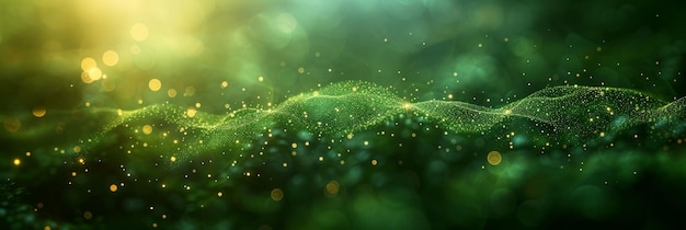 Organic green lines abstract wallpaper generative ai