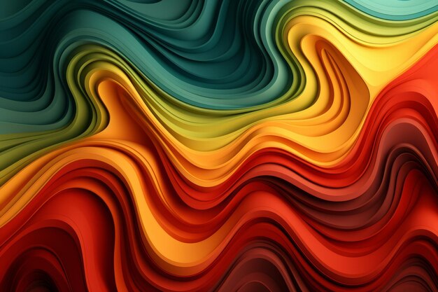 Organic harmony a colorful abstract pattern with textured lines and vibrant wallpaper