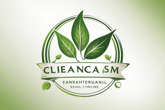 Photo organic leaf logo for restaurant or cuisine