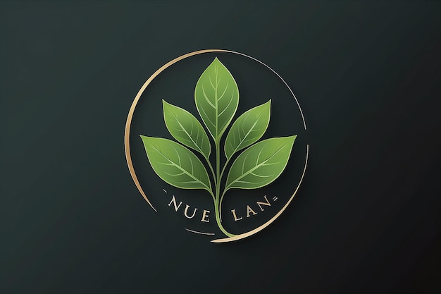 Organic leaf logo for restaurant or cuisine