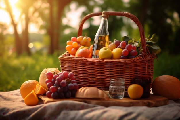 Экологическая мука, свежие фрукты и вино