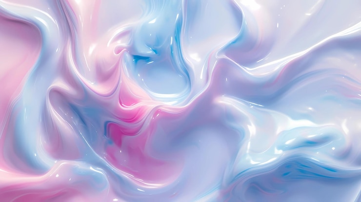 Photo organic milk swirl background with pastel colors high detail photorealistic dynamic