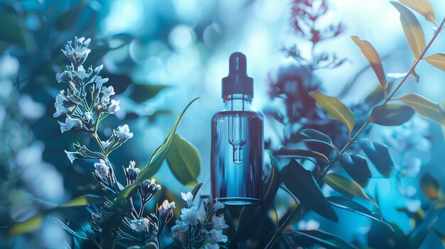 Иллюстрация парфюмерной бутылки на баннере "Буш Природа"