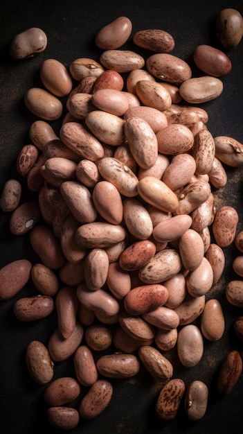 Organic Pinto Beans Legumes Vertical Background