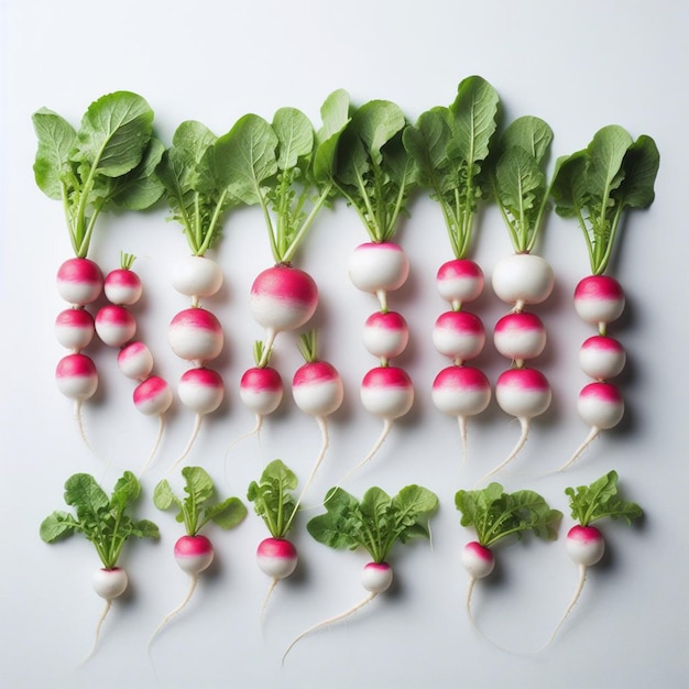 Photo organic red radishes