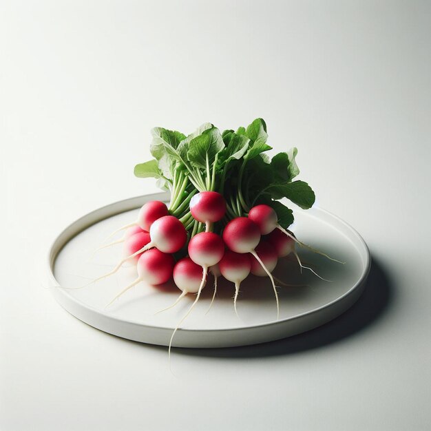 organic red radishes