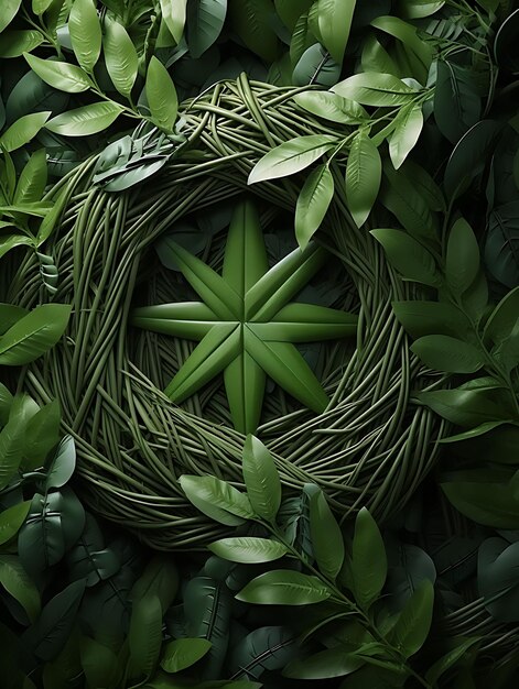Organic Sacred Cross Made of Braided Vines and Adorned With Cross Palm Sunday Photo Christian Art