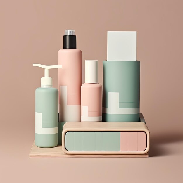 Organic skincare brand design minimalist luxurious