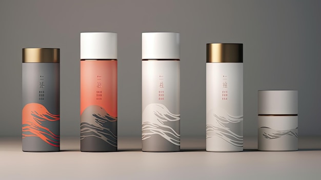 Organic skincare brand design minimalist luxurious