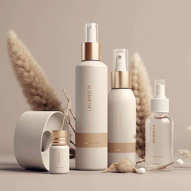 Organic skincare brand design minimalist luxurious