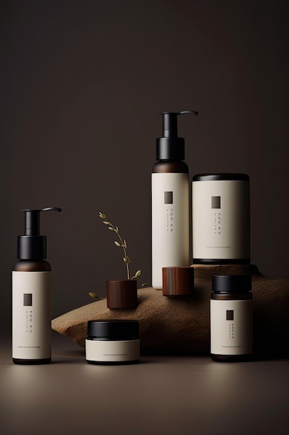 Photo organic skincare brand design minimalist luxurious