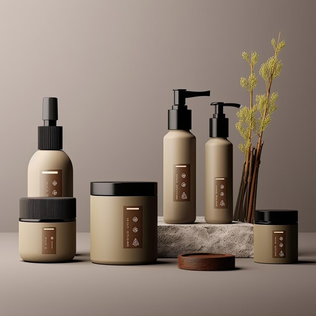 Photo organic skincare brand design minimalist luxurious