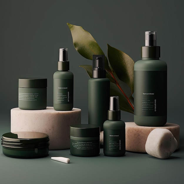 Organic skincare brand design minimalist luxurious