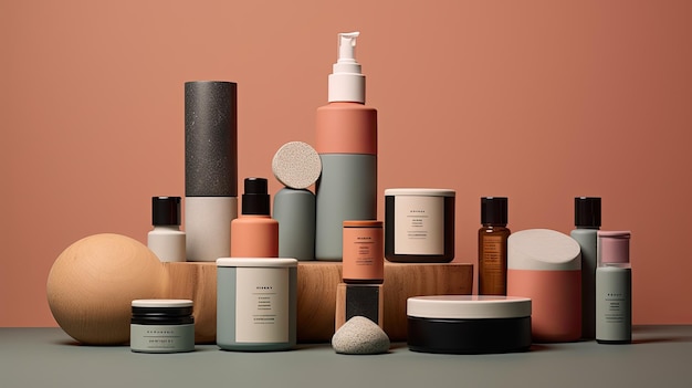 Organic skincare brand design minimalist luxurious