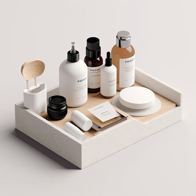 Organic skincare brand design minimalist luxurious