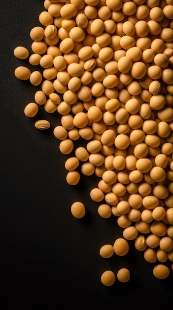 Organic Soybeans Legumes Vertical Background