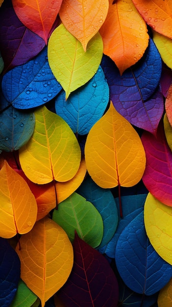 Organic Spectrum Vibrant Leaf Colors in Nature Showcase