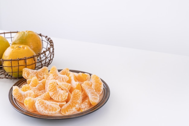 organic tangerines in basket