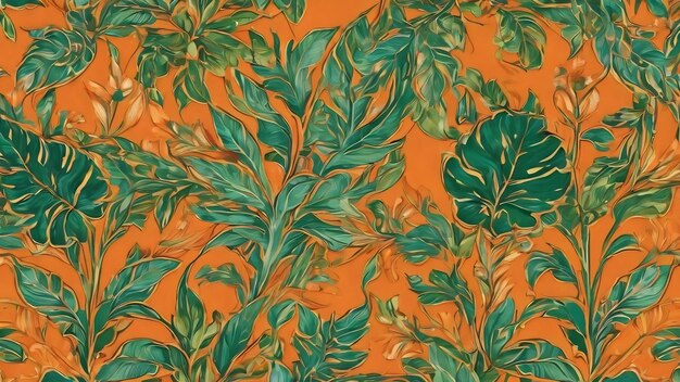 Organic tile orange incredible boho chic summer design textile ready artistic print swimwear fabric