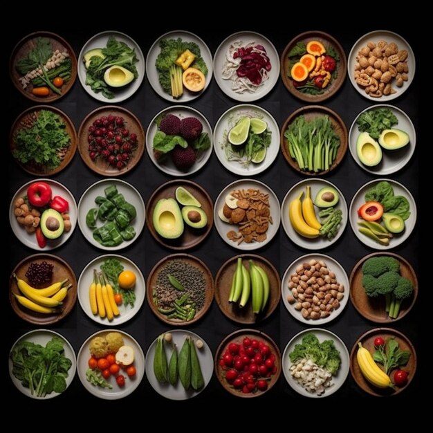 Photo organic tofu and rice buddha bowl with healthy veggies