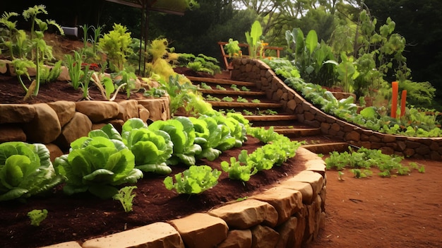 Organic vegetable garden