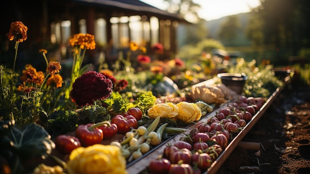 Фото Органические овощи на столе