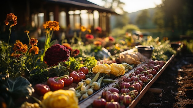 Organic Vegetable on Table