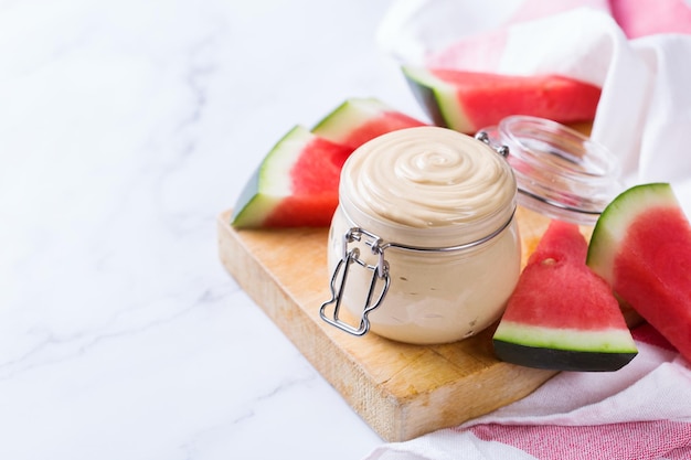 Organic watermelon seed butter spread rich in antioxidants