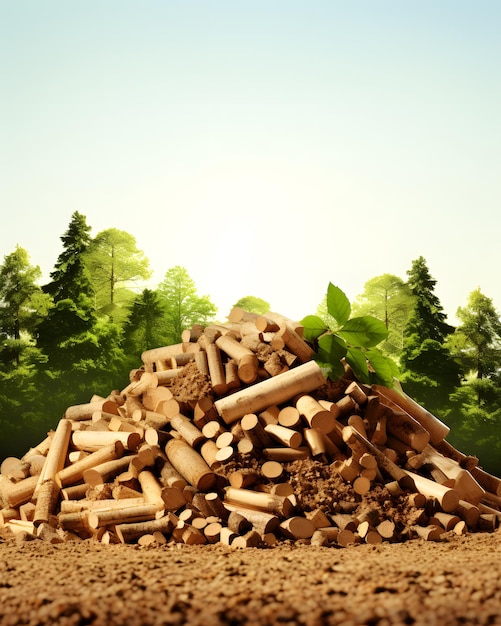Organic wood pellets biomass energy