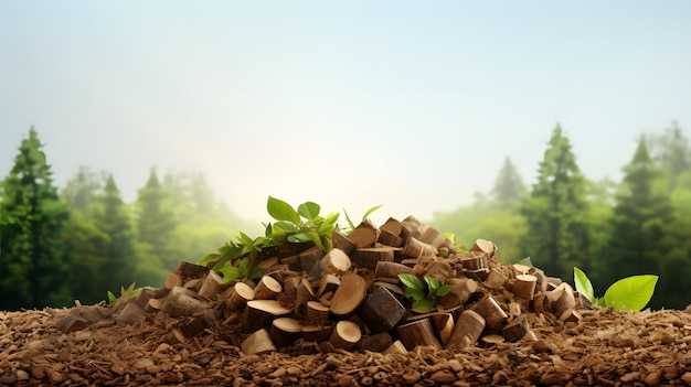 Organic wood pellets biomass energy