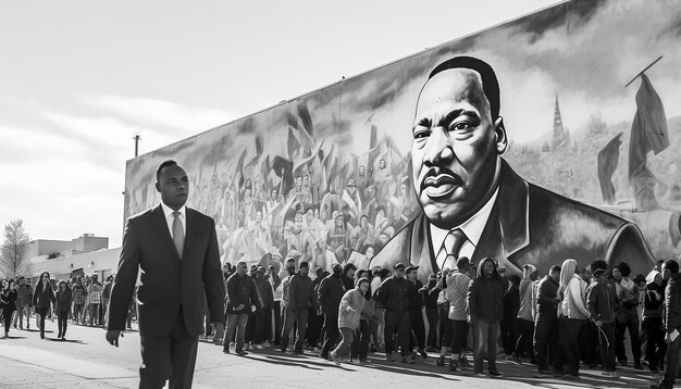 MLKがアートワークを撮影したことを記念する壁画や公共アートの設置の写真を整理します