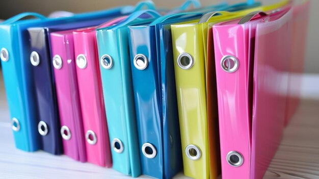 Organized Binders with Sheet Protectors