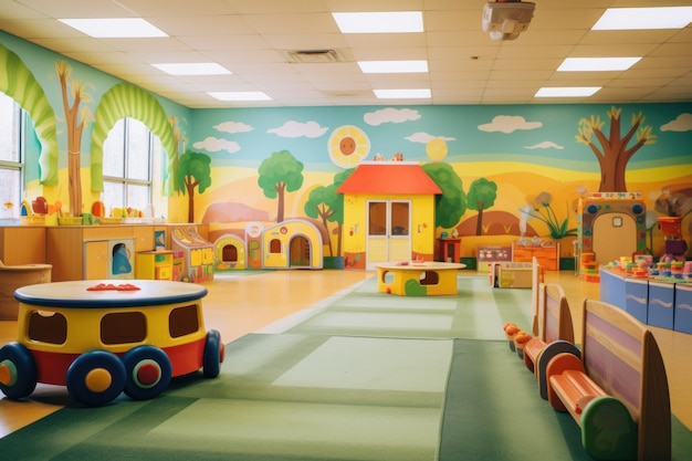 Organized Classroom preschool Nursery interior toy Generate Ai