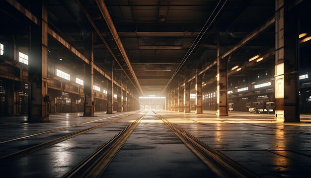 Foto zona industriale organizzata con viadotti da piano a piano