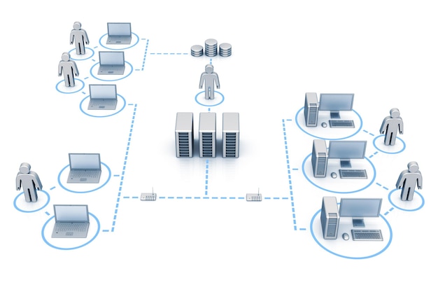 Organized network graphic background 3d rendering