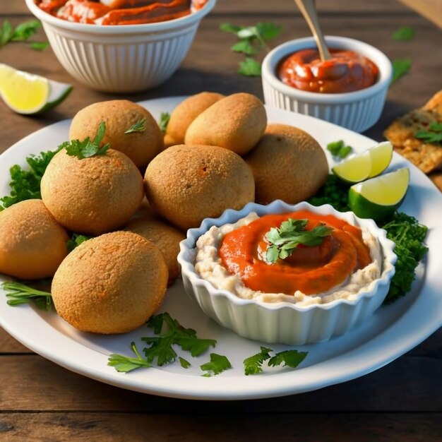 oriental Arabic popular foods beans chickpeas and falafel a full mold