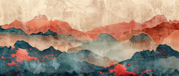Oriental banner design with abstract art elements in vintage style Japanese background with Asian traditional decoration pattern modern
