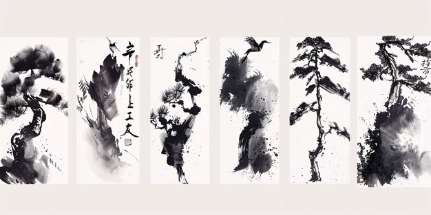 Photo oriental calligraphy decorations