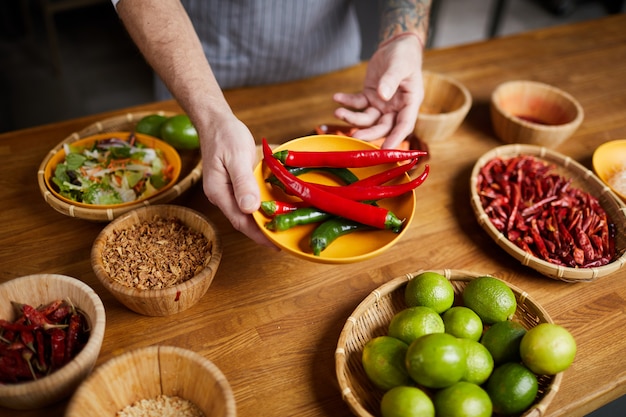 Sfondo di cucina orientale