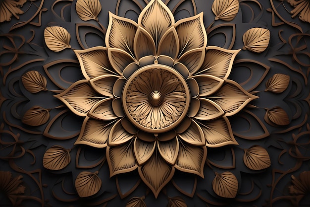 Oriental mandala background with empty space