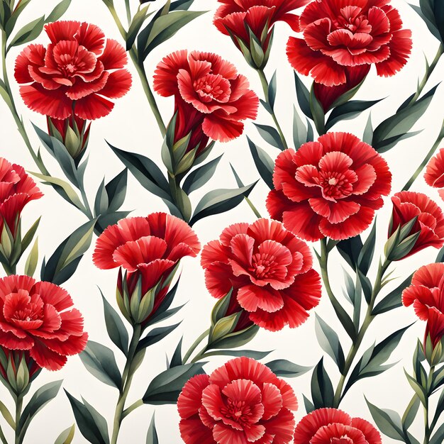 Photo oriental painting vintage carnation pattern background
