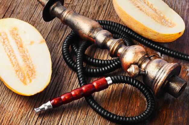 Oriental shisha with melon