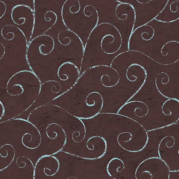 Photo oriental vintage seamless pattern on chocolate brown background