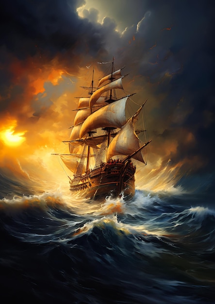 Orientalism and the Sailing Ship Defiant in the Face of Sunset