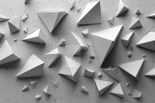 Origami abstract geometric shapes