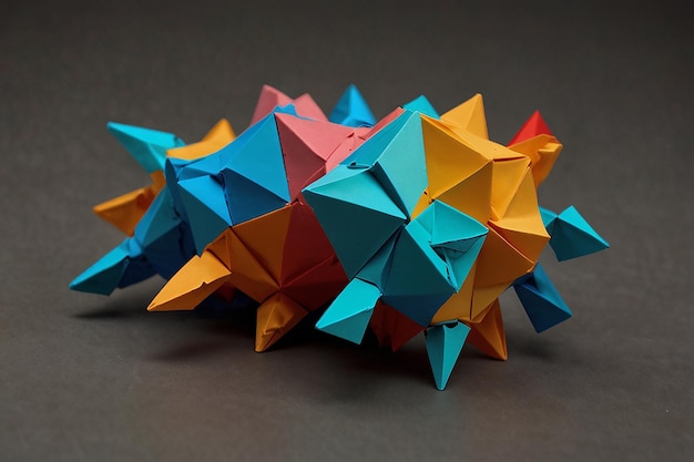 Photo origami chemistry stopmotion art of elemental bonding